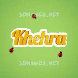 khehra in Ladybugs style - 3D name wallpaper