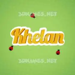 khelan in Ladybugs style - 3D name wallpaper