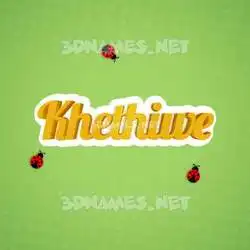 khethiwe in Ladybugs style - 3D name wallpaper