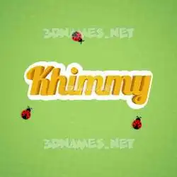 khimmy in Ladybugs style - 3D name wallpaper