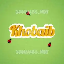 khobaib in Ladybugs style - 3D name wallpaper