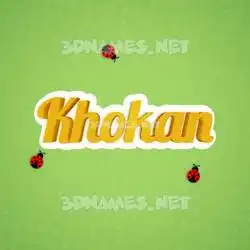 khokan in Ladybugs style - 3D name wallpaper