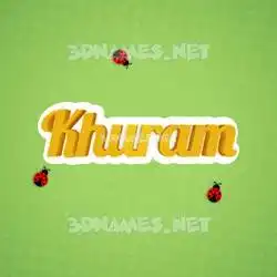 khuram in Ladybugs style - 3D name wallpaper