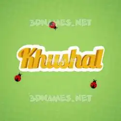 khushal in Ladybugs style - 3D name wallpaper
