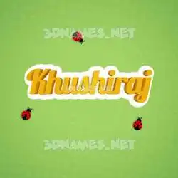 khushiraj in Ladybugs style - 3D name wallpaper