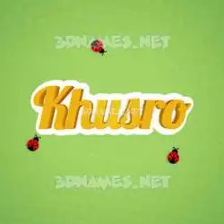 khusro in Ladybugs style - 3D name wallpaper