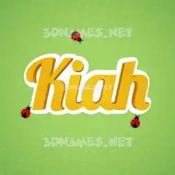 kiah in Ladybugs style - 3D name wallpaper