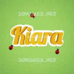 kiara in Ladybugs style - 3D name wallpaper
