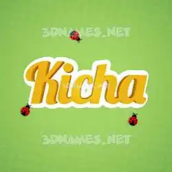 kicha in Ladybugs style - 3D name wallpaper