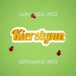 kierstynn in Ladybugs style - 3D name wallpaper