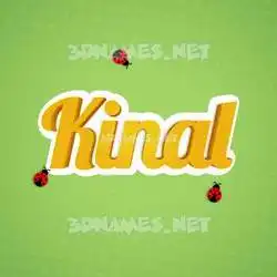 kinal in Ladybugs style - 3D name wallpaper