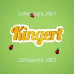kingert in Ladybugs style - 3D name wallpaper