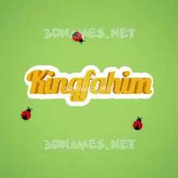 kingfahim in Ladybugs style - 3D name wallpaper