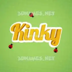 kinky in Ladybugs style - 3D name wallpaper