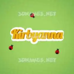 kirbyanna in Ladybugs style - 3D name wallpaper