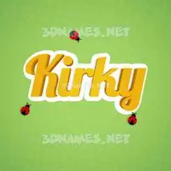 kirky in Ladybugs style - 3D name wallpaper