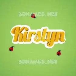 kirstyn in Ladybugs style - 3D name wallpaper