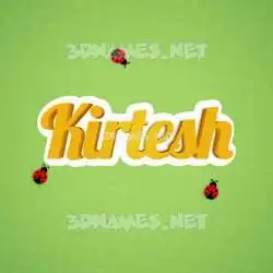 kirtesh in Ladybugs style - 3D name wallpaper