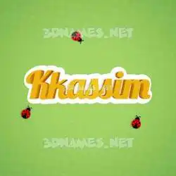 kkassim in Ladybugs style - 3D name wallpaper
