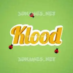 klood in Ladybugs style - 3D name wallpaper
