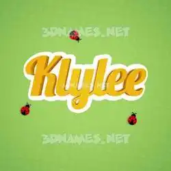klylee in Ladybugs style - 3D name wallpaper