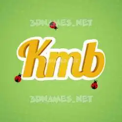 kmb in Ladybugs style - 3D name wallpaper