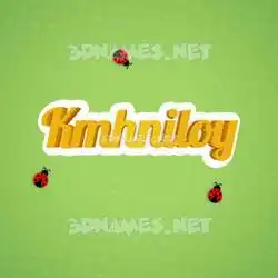 kmhniloy in Ladybugs style - 3D name wallpaper