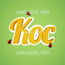 koc in Ladybugs style - 3D name wallpaper
