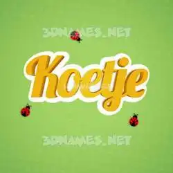 koetje in Ladybugs style - 3D name wallpaper