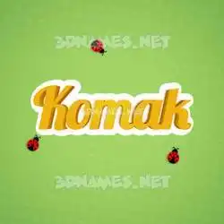 komak in Ladybugs style - 3D name wallpaper