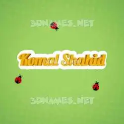 komal shahid in Ladybugs style - 3D name wallpaper