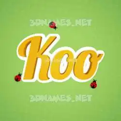 koo in Ladybugs style - 3D name wallpaper