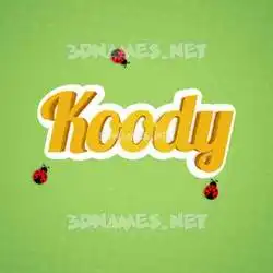 koody in Ladybugs style - 3D name wallpaper