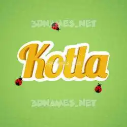 kotla in Ladybugs style - 3D name wallpaper