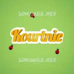 kourtnie in Ladybugs style - 3D name wallpaper