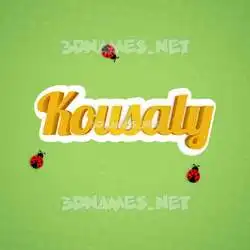kousaly in Ladybugs style - 3D name wallpaper
