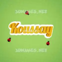 koussay in Ladybugs style - 3D name wallpaper