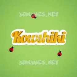 kowshiki in Ladybugs style - 3D name wallpaper