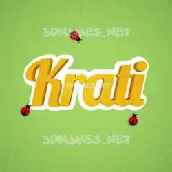 krati in Ladybugs style - 3D name wallpaper