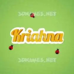 kriahna in Ladybugs style - 3D name wallpaper