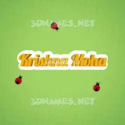 krishna moha in Ladybugs style - 3D name wallpaper