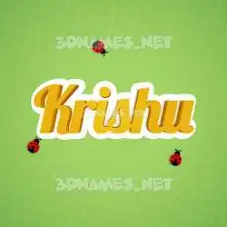 krishu in Ladybugs style - 3D name wallpaper