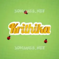 krithika in Ladybugs style - 3D name wallpaper