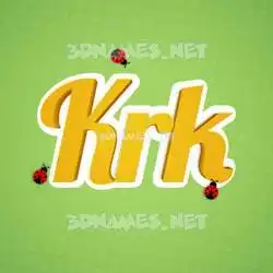 krk in Ladybugs style - 3D name wallpaper