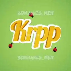 krpp in Ladybugs style - 3D name wallpaper