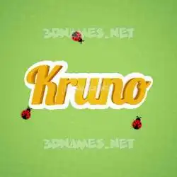 kruno in Ladybugs style - 3D name wallpaper