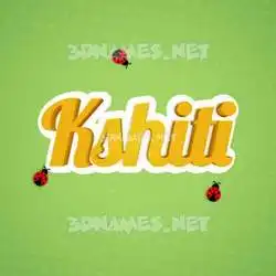 kshiti in Ladybugs style - 3D name wallpaper