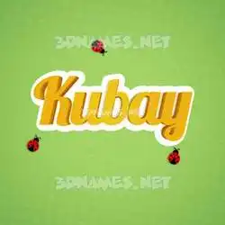 kubay in Ladybugs style - 3D name wallpaper