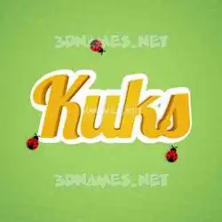 kuks in Ladybugs style - 3D name wallpaper