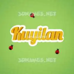 kuyilan in Ladybugs style - 3D name wallpaper